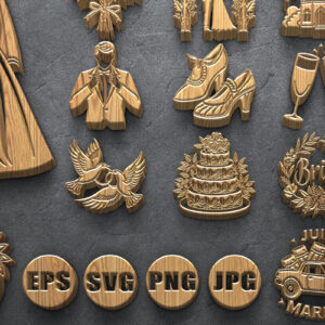 Intra απο ξύλο plywood 3mm-4mm πάχος – Πακέτο Cut Wedding Laser Δίασταση  20x20 cm INTRAFABR-121026127