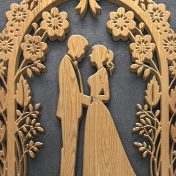 Intra απο ξύλο plywood 3mm-4mm πάχος – Πακέτο Cut Wedding Laser Δίασταση  20x20 cm INTRAFABR-121026127 - Image 4