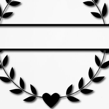 Intra απο ξύλο plywood 3mm-4mm πάχος – Μονόγραμμα Αγάπης Γάμου Δίασταση  20x20 cm INTRAFABR-13355149 - Image 1