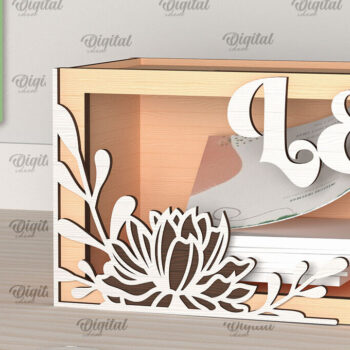 Intra απο ξύλο plywood 3mm-4mm πάχος – Wedding Memory Box Δίασταση  20x20 cm INTRAFABR-98121824 - Image 1