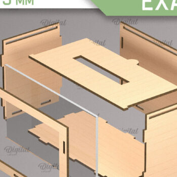 Intra απο ξύλο plywood 3mm-4mm πάχος – Wedding Memory Box Δίασταση  20x20 cm INTRAFABR-98121849 - Image 3