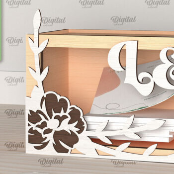 Intra απο ξύλο plywood 3mm-4mm πάχος – Wedding Memory Box Δίασταση  20x20 cm INTRAFABR-98121915 - Image 1