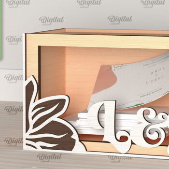 Intra απο ξύλο plywood 3mm-4mm πάχος – Wedding Memory Box Δίασταση  20x20 cm INTRAFABR-98121605 - Image 1