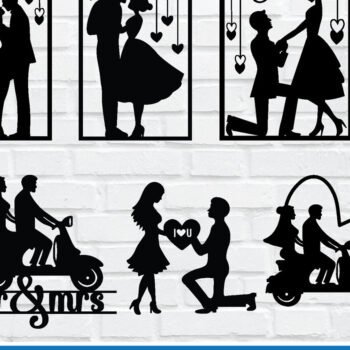 Intra απο ξύλο plywood 3mm-4mm πάχος – Αρχεία κοπής με λέιζερ μεταλλικού τοίχου γάμου Δίασταση  40x30 cm INTRAFABR-77150042 - Image 1