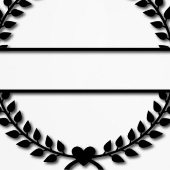 Intra απο ξύλο plywood 3mm-4mm πάχος – Μονόγραμμα Γάμου Floral Κορνίζα Δίασταση  20x20 cm INTRAFABR-13355597 - Image 1