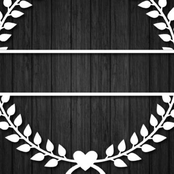 Intra απο ξύλο plywood 3mm-4mm πάχος – Μονόγραμμα Γάμου Floral Κορνίζα Δίασταση  20x20 cm INTRAFABR-13355597 - Image 2