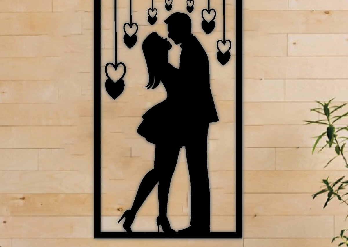 Intra απο ξύλο plywood 3mm-4mm πάχος – Κρεμάστρα τοίχου πάνελ γάμου, Τέχνη τοίχου Δίασταση  40x30 cm INTRAFABR-68236948