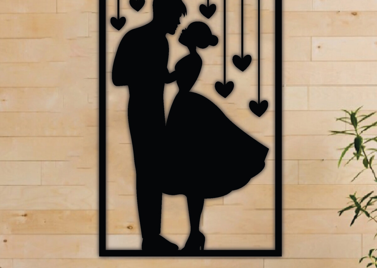 Intra απο ξύλο plywood 3mm-4mm πάχος – Κρεμάστρα τοίχου πάνελ γάμου, Τέχνη τοίχου Δίασταση  40x30 cm INTRAFABR-68240523