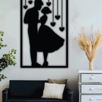 Intra απο ξύλο plywood 3mm-4mm πάχος – Κρεμάστρα τοίχου πάνελ γάμου, Τέχνη τοίχου Δίασταση  40x30 cm INTRAFABR-68240523 - Image 3