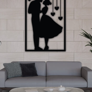 Intra απο ξύλο plywood 3mm-4mm πάχος – Κρεμάστρα τοίχου πάνελ γάμου, Τέχνη τοίχου Δίασταση  40x30 cm INTRAFABR-68240523 - Image 4