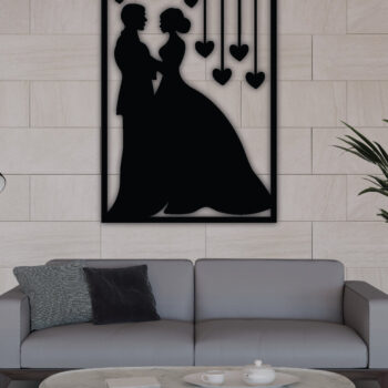 Intra απο ξύλο plywood 3mm-4mm πάχος – Κρεμάστρα τοίχου πάνελ γάμου, Τέχνη τοίχου Δίασταση  40x30 cm INTRAFABR-68244320 - Image 4