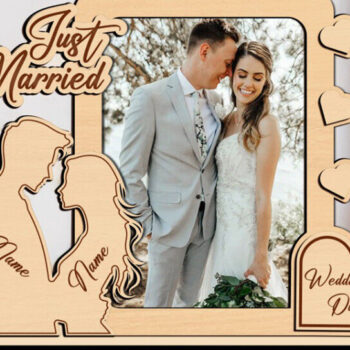 Intra απο ξύλο plywood 3mm-4mm πάχος – Κορνίζα φωτογραφιών γάμου Δίασταση  20x20 cm INTRAFABR-120781266 - Image 3