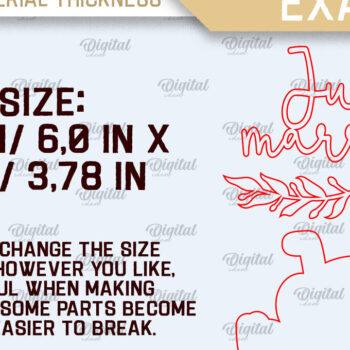 Intra απο ξύλο plywood 3mm-4mm πάχος – Φράσεις Γάμου Δέσμη κοπής με λέιζερ Δίασταση  20x20 cm INTRAFABR-99933889 - Image 2