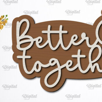 Intra απο ξύλο plywood 3mm-4mm πάχος – Φράσεις Γάμου Δέσμη κοπής με λέιζερ Δίασταση  20x20 cm INTRAFABR-99933889 - Image 5