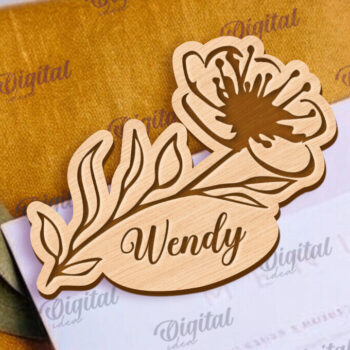 Intra απο ξύλο plywood 3mm-4mm πάχος –  κοπής με λέιζερ κάρτα γάμου Δίασταση  20x20 cm INTRAFABR-118206846 - Image 1