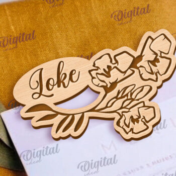 Intra απο ξύλο plywood 3mm-4mm πάχος –  κοπής με λέιζερ κάρτα γάμου Δίασταση  20x20 cm INTRAFABR-118207009 - Image 1