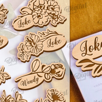 Intra απο ξύλο plywood 3mm-4mm πάχος – Κάρτες γάμου Πακέτο κοπής με λέιζερ Δίασταση  20x20 cm INTRAFABR-118208921 - Image 1