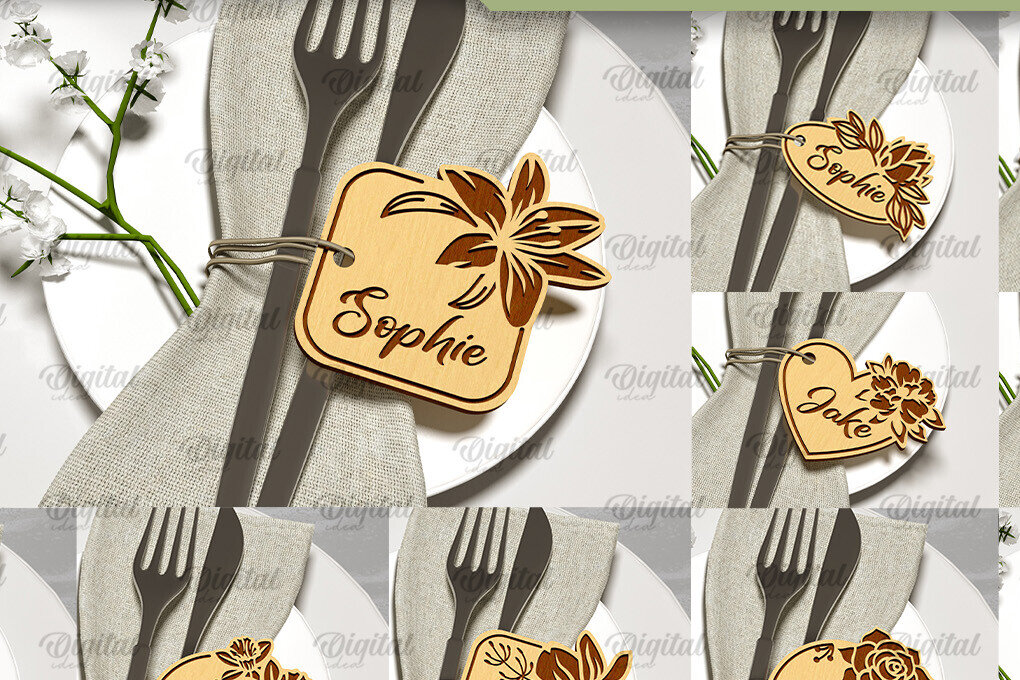 Intra απο ξύλο plywood 3mm-4mm πάχος – Κάρτες γάμου Πακέτο κοπής με λέιζερ Δίασταση  20x20 cm INTRAFABR-100541660