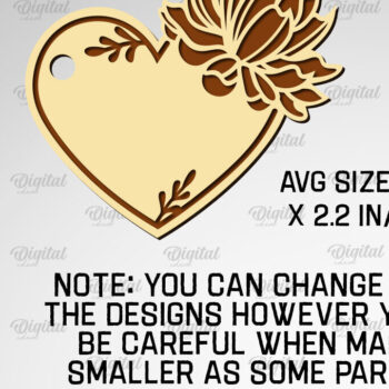 Intra απο ξύλο plywood 3mm-4mm πάχος – Κάρτες γάμου Πακέτο κοπής με λέιζερ Δίασταση  20x20 cm INTRAFABR-100541660 - Image 2