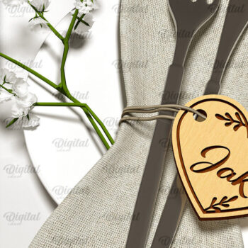 Intra απο ξύλο plywood 3mm-4mm πάχος – Κάρτες γάμου Πακέτο κοπής με λέιζερ Δίασταση  20x20 cm INTRAFABR-100541660 - Image 3