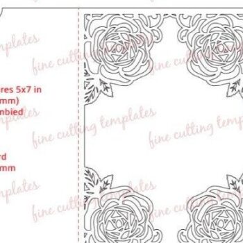 Intra απο ξύλο plywood 3mm-4mm πάχος – Φάκελος με κορνίζα τσέπης γάμου με τριαντάφυλλα Δίασταση  20x20 cm INTRAFABR-32779925 - Image 4