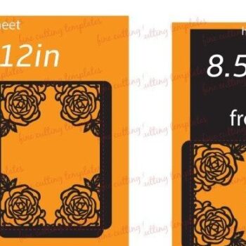 Intra απο ξύλο plywood 3mm-4mm πάχος – Φάκελος με κορνίζα τσέπης γάμου με τριαντάφυλλα Δίασταση  20x20 cm INTRAFABR-32779925 - Image 5