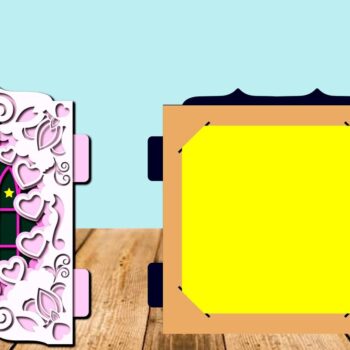 Intra απο ξύλο plywood 3mm-4mm πάχος – Πρότυπο κάρτας σήραγγας αναδυόμενου γάμου Δίασταση  20x20 cm INTRAFABR-39204677 - Image 3