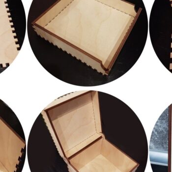 Intra απο ξύλο plywood 3mm-4mm πάχος – Κουτί για δαχτυλίδια γάμου, Δώρο Cut Laser Δίασταση  20x20 cm INTRAFABR-57038930 - Image 4