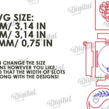 Intra απο ξύλο plywood 3mm-4mm πάχος – Κουτί βέρας με λέιζερ. 3D Ring Box Δίασταση  20x20 cm INTRAFABR-113845130 - Image 3