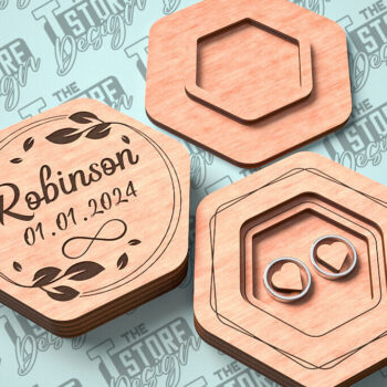 Intra απο ξύλο plywood 3mm-4mm πάχος – Κουτί βέρας με λέιζερ | Κουτί κοσμημάτων Δίασταση  20x20 cm INTRAFABR-81328553 - Image 11