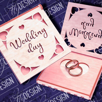 Intra απο ξύλο plywood 3mm-4mm πάχος – Κουτί βέρας με λέιζερ | Κουτί κοσμημάτων Δίασταση  20x20 cm INTRAFABR-83946558 - Image 1