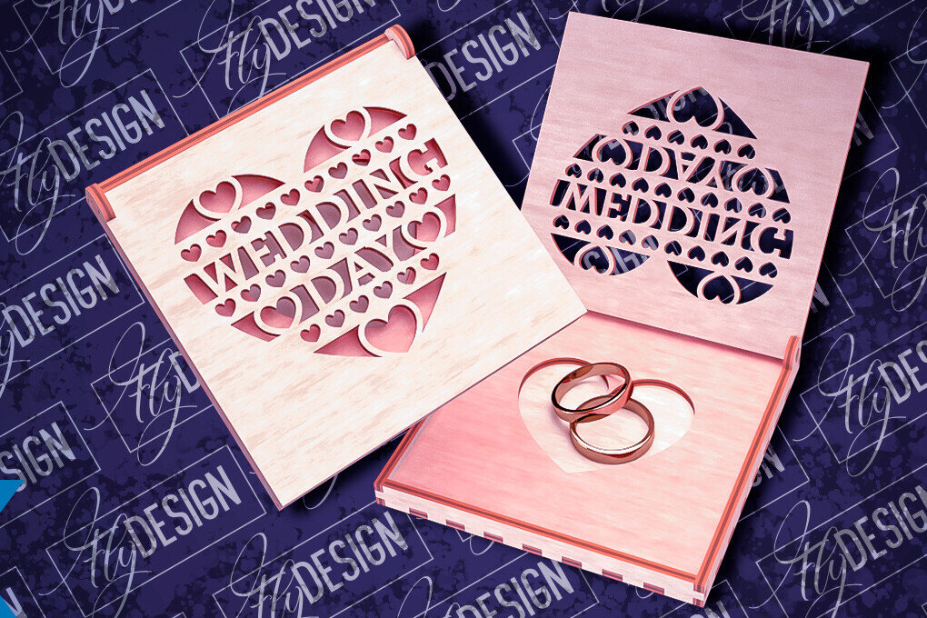 Intra απο ξύλο plywood 3mm-4mm πάχος – Κουτί βέρας με λέιζερ | Κουτί κοσμημάτων Δίασταση  20x20 cm INTRAFABR-83946797