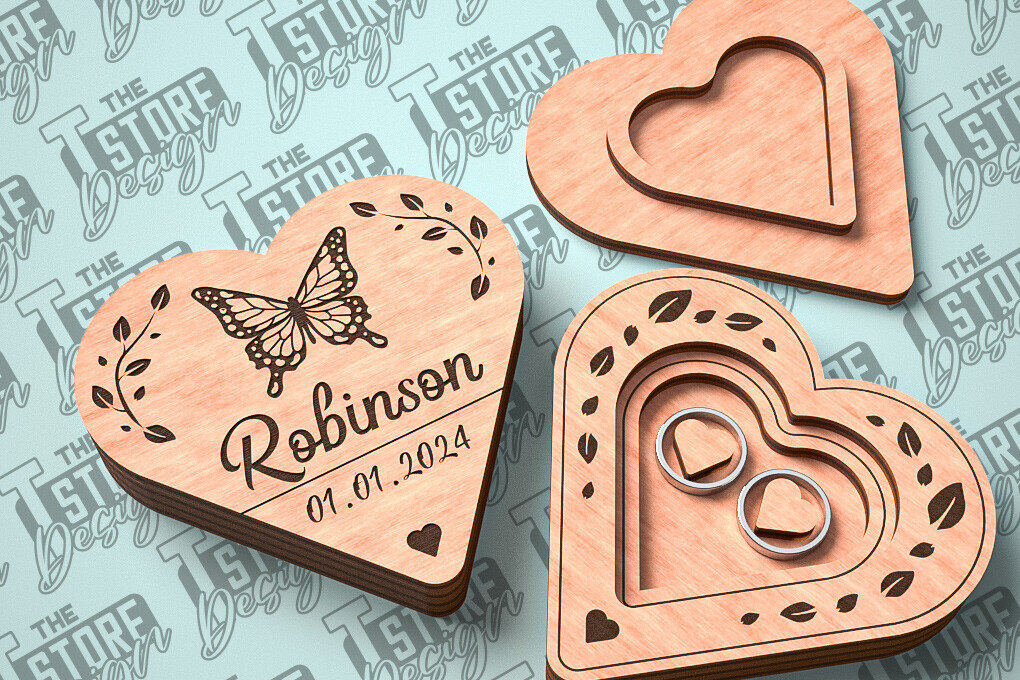 Intra απο ξύλο plywood 3mm-4mm πάχος – Κουτί βέρας με λέιζερ | Κουτί κοσμημάτων Δίασταση  20x20 cm INTRAFABR-81328375