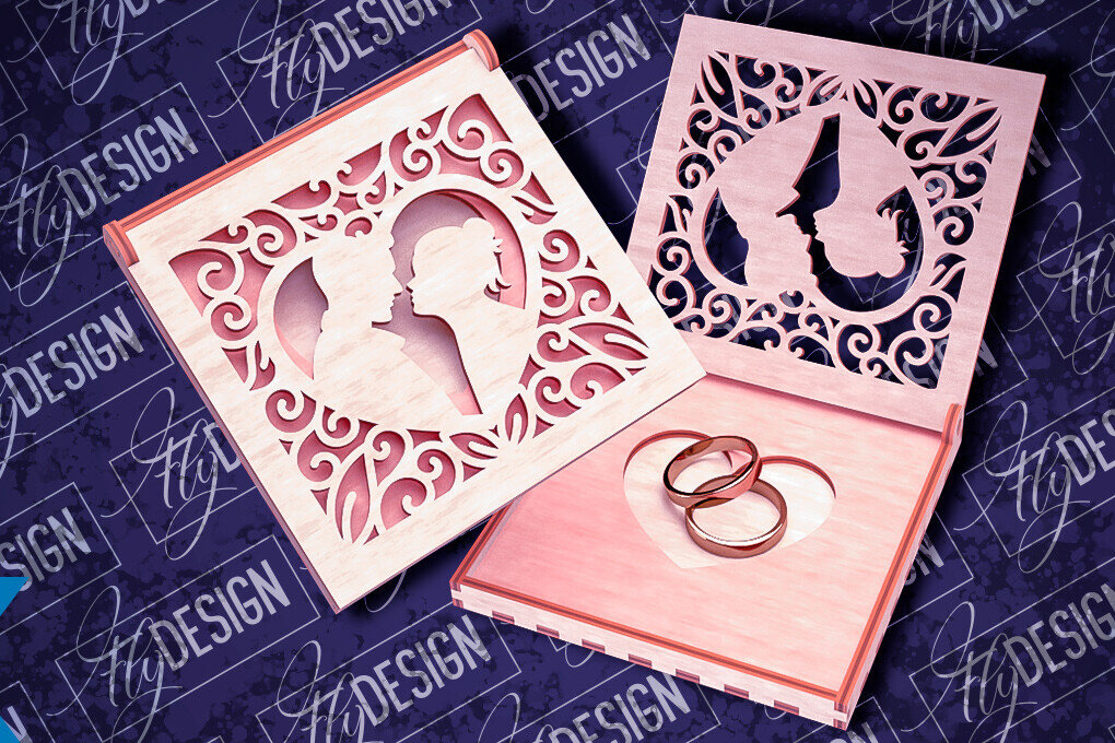 Intra απο ξύλο plywood 3mm-4mm πάχος – Κουτί βέρας με λέιζερ | Κουτί κοσμημάτων Δίασταση  20x20 cm INTRAFABR-83946978