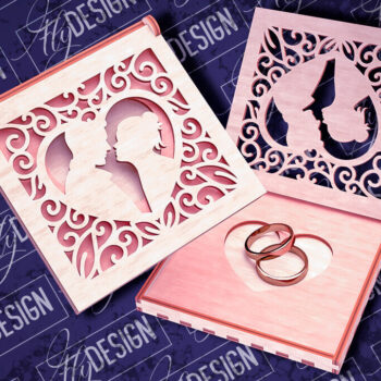 Intra απο ξύλο plywood 3mm-4mm πάχος – Κουτί βέρας με λέιζερ | Κουτί κοσμημάτων Δίασταση  20x20 cm INTRAFABR-83947041 - Image 4