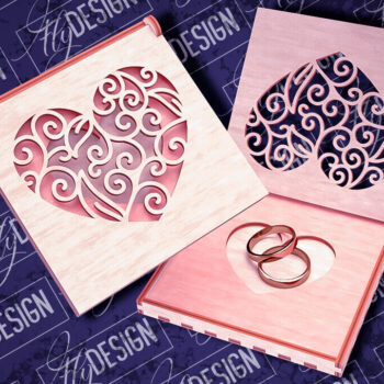 Intra απο ξύλο plywood 3mm-4mm πάχος – Κουτί βέρας με λέιζερ | Κουτί κοσμημάτων Δίασταση  20x20 cm INTRAFABR-83947041 - Image 5