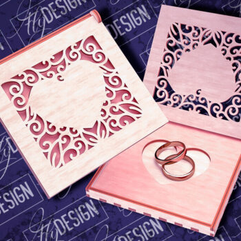 Intra απο ξύλο plywood 3mm-4mm πάχος – Κουτί βέρας με λέιζερ | Κουτί κοσμημάτων Δίασταση  20x20 cm INTRAFABR-83947041 - Image 7