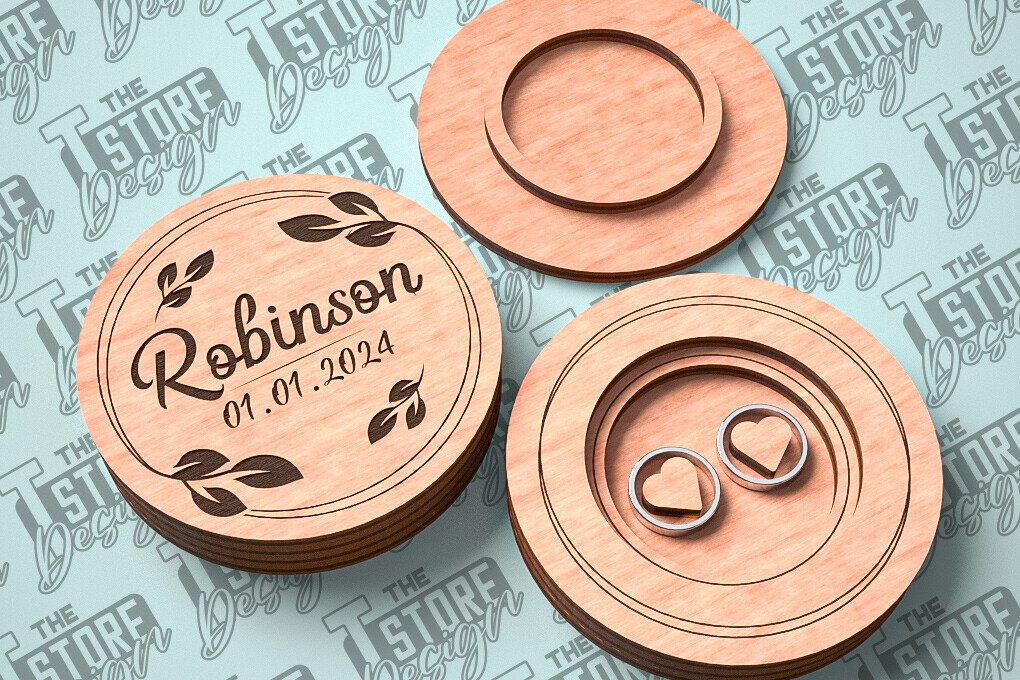 Intra απο ξύλο plywood 3mm-4mm πάχος – Κουτί βέρας με λέιζερ | Κουτί κοσμημάτων Δίασταση  20x20 cm INTRAFABR-81328432