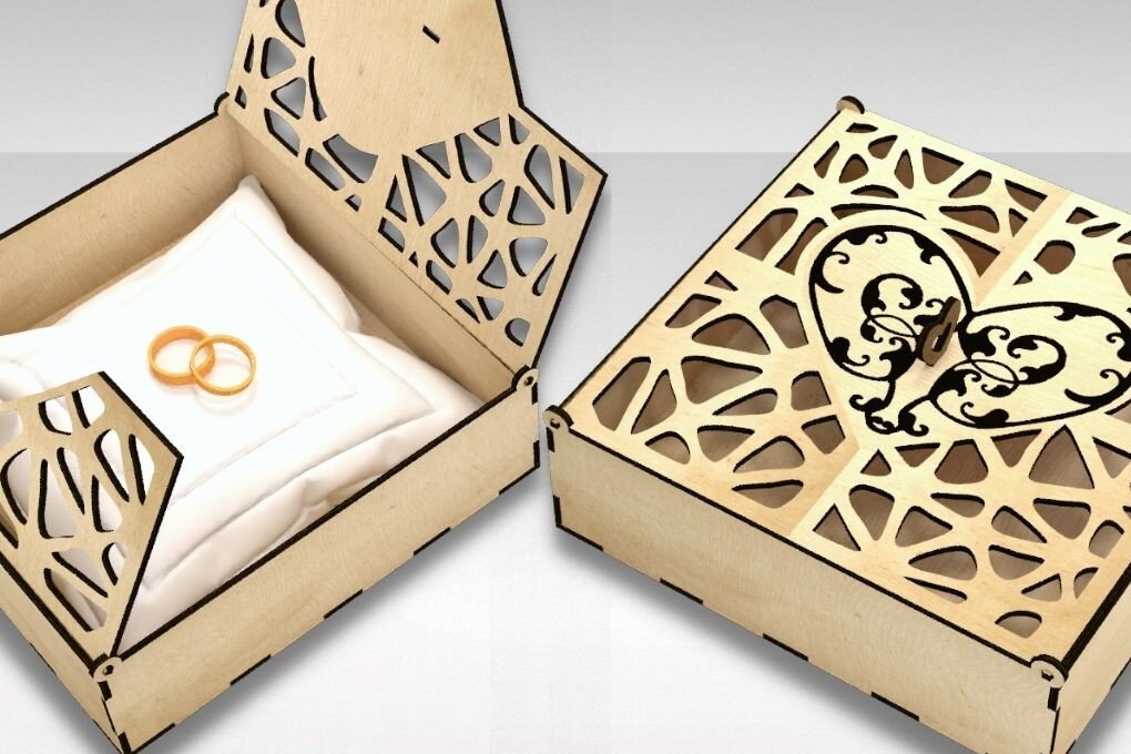 Intra απο ξύλο plywood 3mm-4mm πάχος – Κουτί βέρας με λέιζερ | Δίασταση  20x20 cm INTRAFABR-61300332