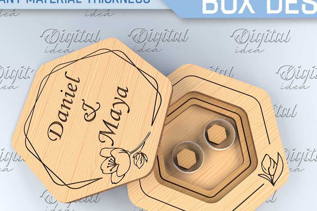 Intra απο ξύλο plywood 3mm-4mm πάχος – Κουτί βέρας. 3D Ring Box Laser Δίασταση  20x20 cm INTRAFABR-87677748