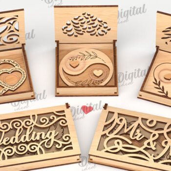 Intra απο ξύλο plywood 3mm-4mm πάχος – Κουτιά για δαχτυλίδια Δέσμη κοπής με λέιζερ Δίασταση  20x20 cm INTRAFABR-113846800 - Image 1