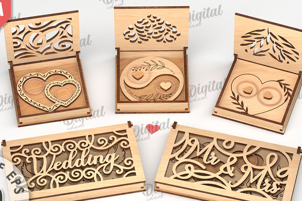 Intra απο ξύλο plywood 3mm-4mm πάχος – Κουτιά για δαχτυλίδια Δέσμη κοπής με λέιζερ Δίασταση  20x20 cm INTRAFABR-113846800