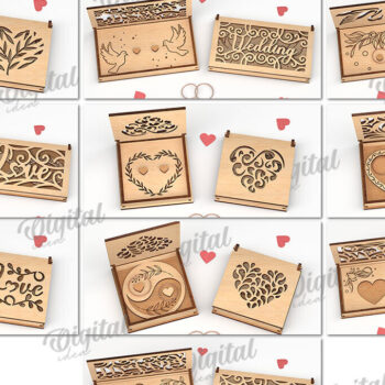 Intra απο ξύλο plywood 3mm-4mm πάχος – Κουτιά για δαχτυλίδια Δέσμη κοπής με λέιζερ Δίασταση  20x20 cm INTRAFABR-113846800 - Image 2