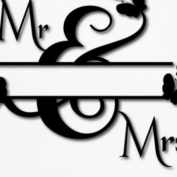 Intra απο ξύλο plywood 3mm-4mm πάχος – Μονόγραμμα Σπλιτ Γάμου Δίασταση  20x20 cm INTRAFABR-9129226 - Image 1