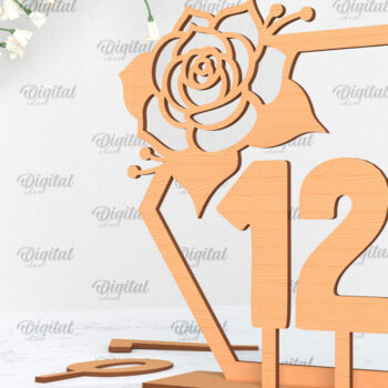 Intra απο ξύλο plywood 3mm-4mm πάχος – Αριθμός Τραπεζιού Γάμου Κοπή Laser Δίασταση  20x20 cm INTRAFABR-100053099 - Image 1