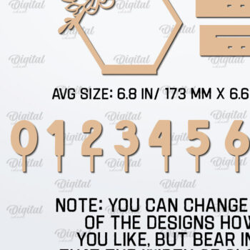 Intra απο ξύλο plywood 3mm-4mm πάχος – Αριθμός Τραπεζιού Γάμου Κοπή Laser Δίασταση  20x20 cm INTRAFABR-100053186 - Image 2