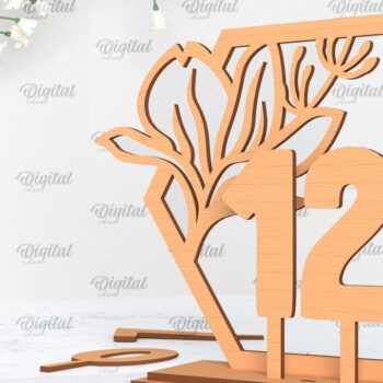 Intra απο ξύλο plywood 3mm-4mm πάχος – Αριθμοί τραπεζιού γάμου Δέσμη κοπής με λέιζερ Δίασταση  20x20 cm INTRAFABR-100056947 - Image 7