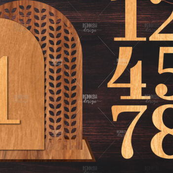 Intra απο ξύλο plywood 3mm-4mm πάχος – Αριθμοί Τραπεζιού Γάμου – Δίασταση  20x20 cm INTRAFABR-124694782 - Image 1