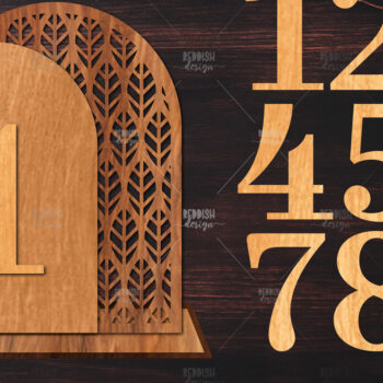 Intra απο ξύλο plywood 3mm-4mm πάχος – Αριθμοί Τραπεζιού Γάμου – Δίασταση  20x20 cm INTRAFABR-124694805 - Image 1