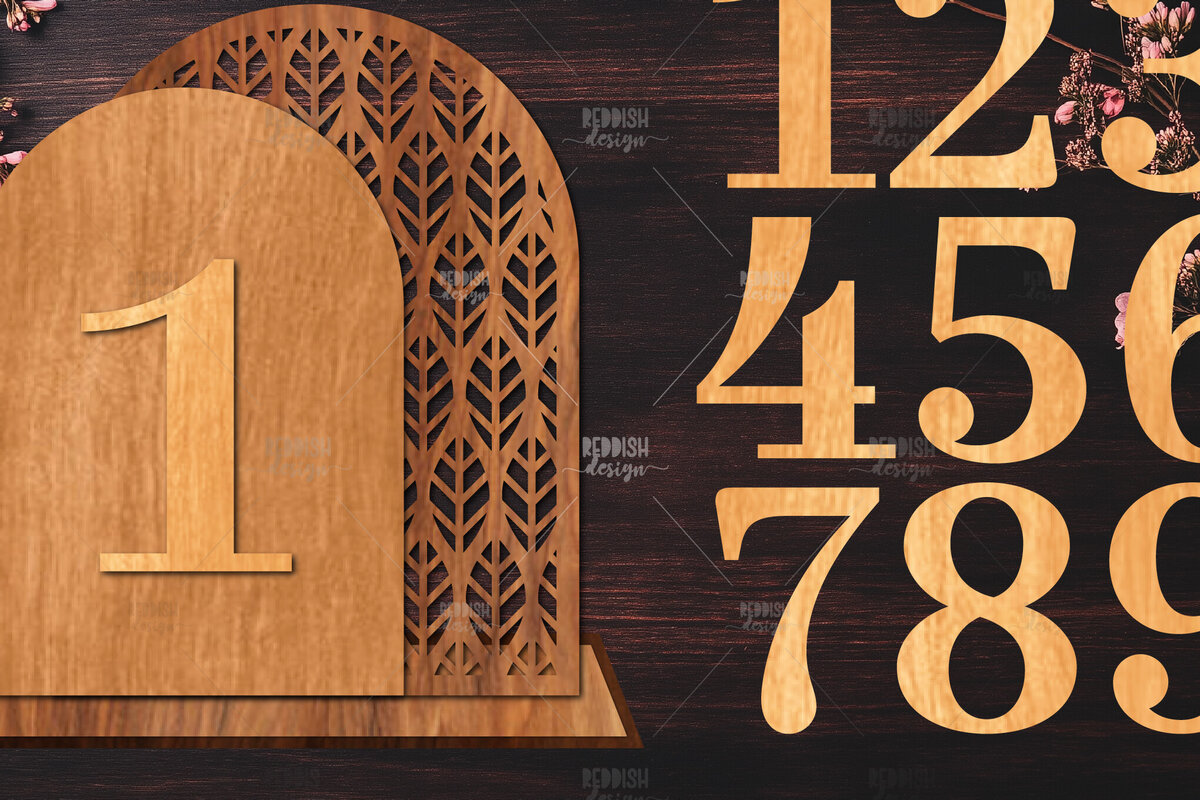 Intra απο ξύλο plywood 3mm-4mm πάχος – Αριθμοί Τραπεζιού Γάμου – Δίασταση  20x20 cm INTRAFABR-124694805